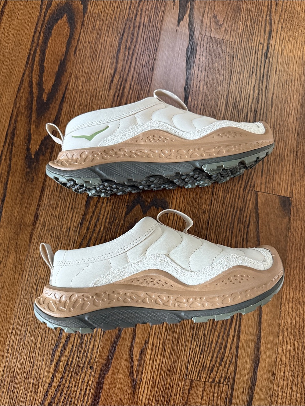 Hoka Women’s 7 Slip-On Sneakers in Cream and Tan - Picture 3 of 7